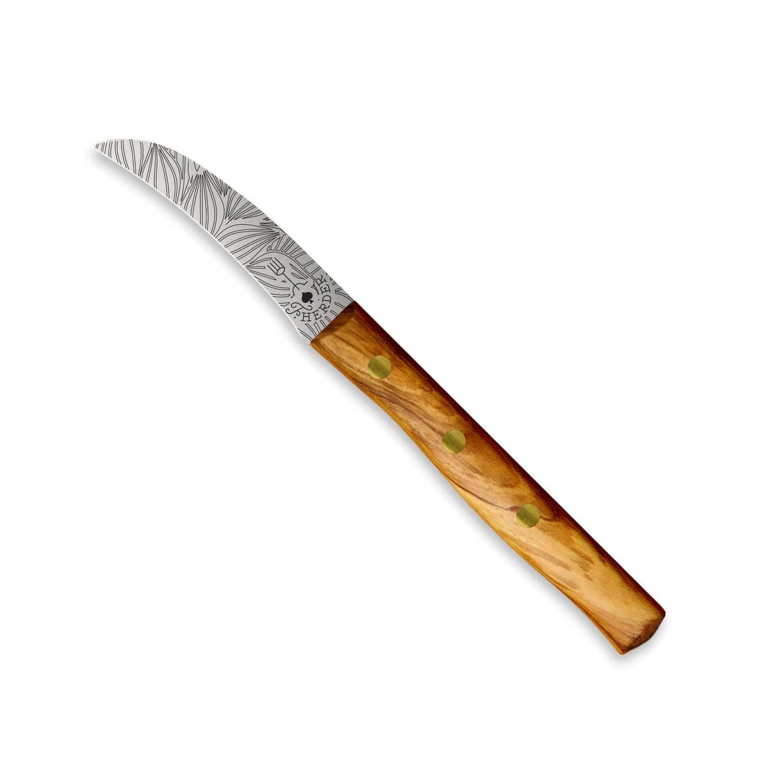 Zöppken Style Schälmesser aus Solingen mit ergonomischem Holzgriff und rostfreier Klinge für präzises Schneiden.