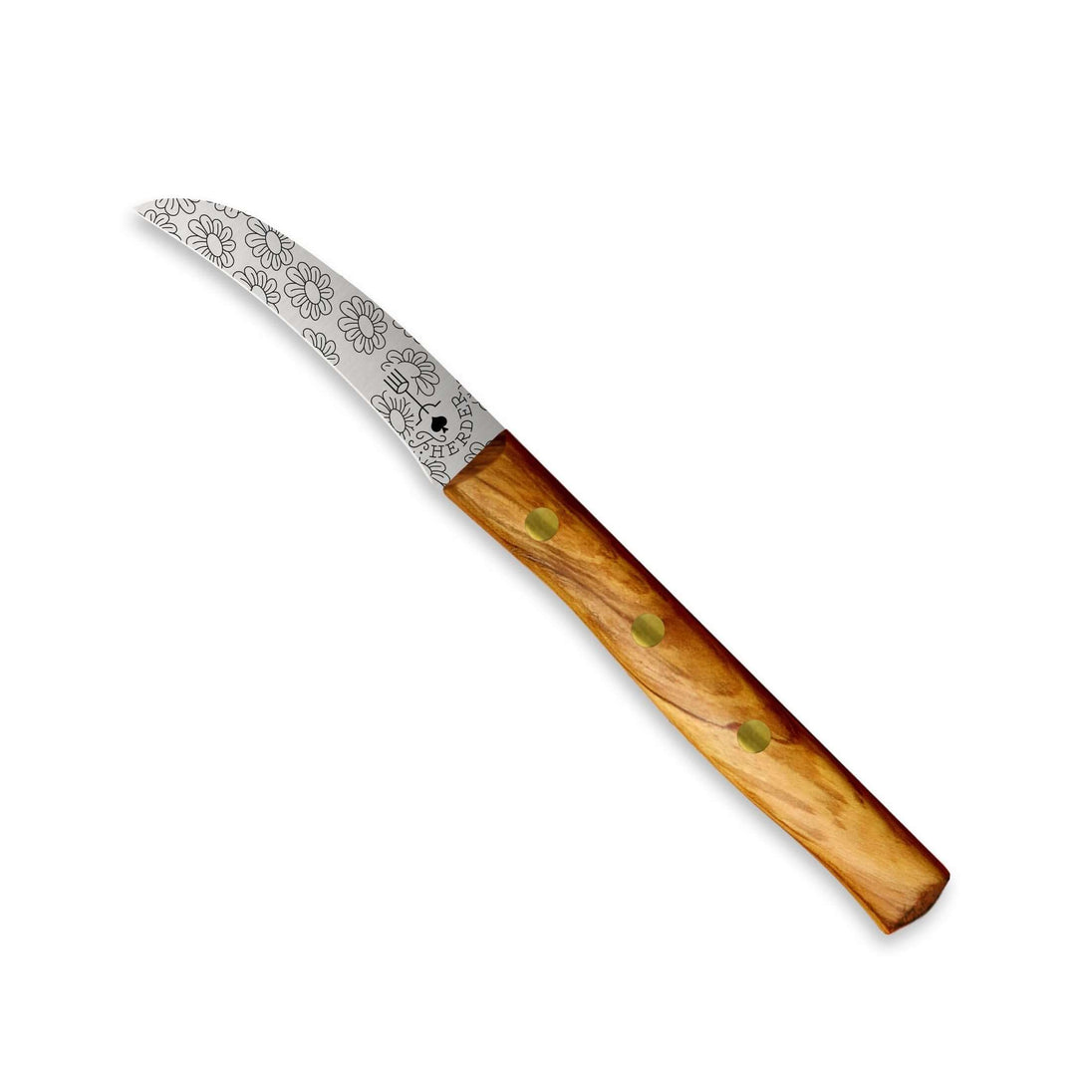 Zöppken Style Schälmesser aus Solingen mit rostfreier Klinge und ergonomischem Holzgriff.