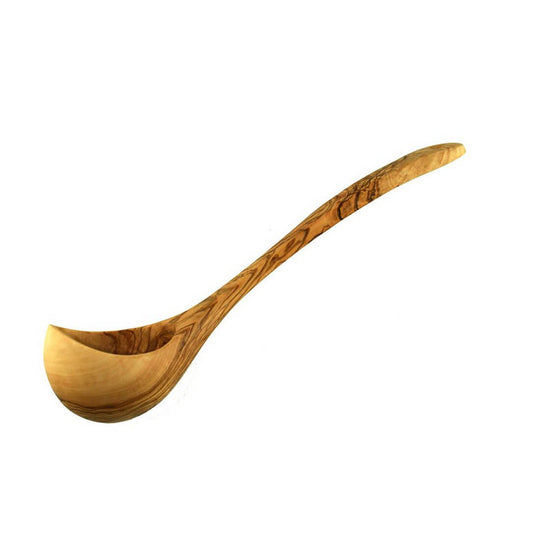 Schöpfkelle aus Olivenholz, 30 cm, Premium Qualität aus Deutschland, ideal für Küche und Sauna.