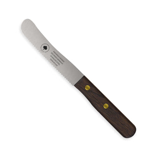 Buckelsmesser aus Solingen mit scharfer Klinge und Holzgriff - ideal für Frühstück und Genuss.