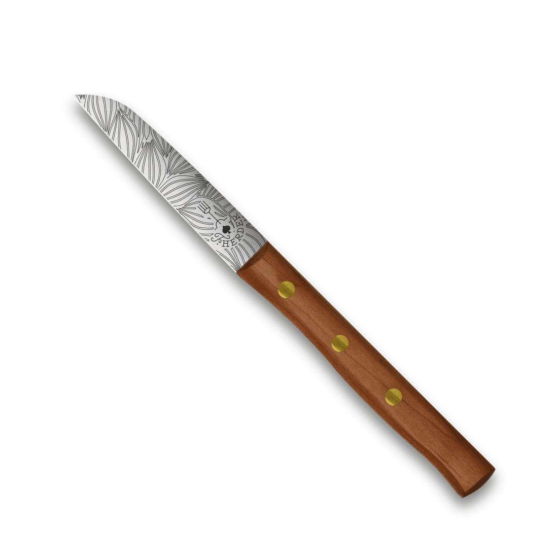Gemüsemesser Zöppken Style mit rostfreier Klinge und edlem Holzgriff aus Kirschbaum.