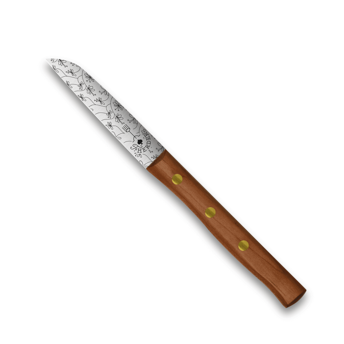 Gemüsemesser Zöppken Style mit edlem Holzgriff und präziser, rostfreier Klinge aus Solingen.